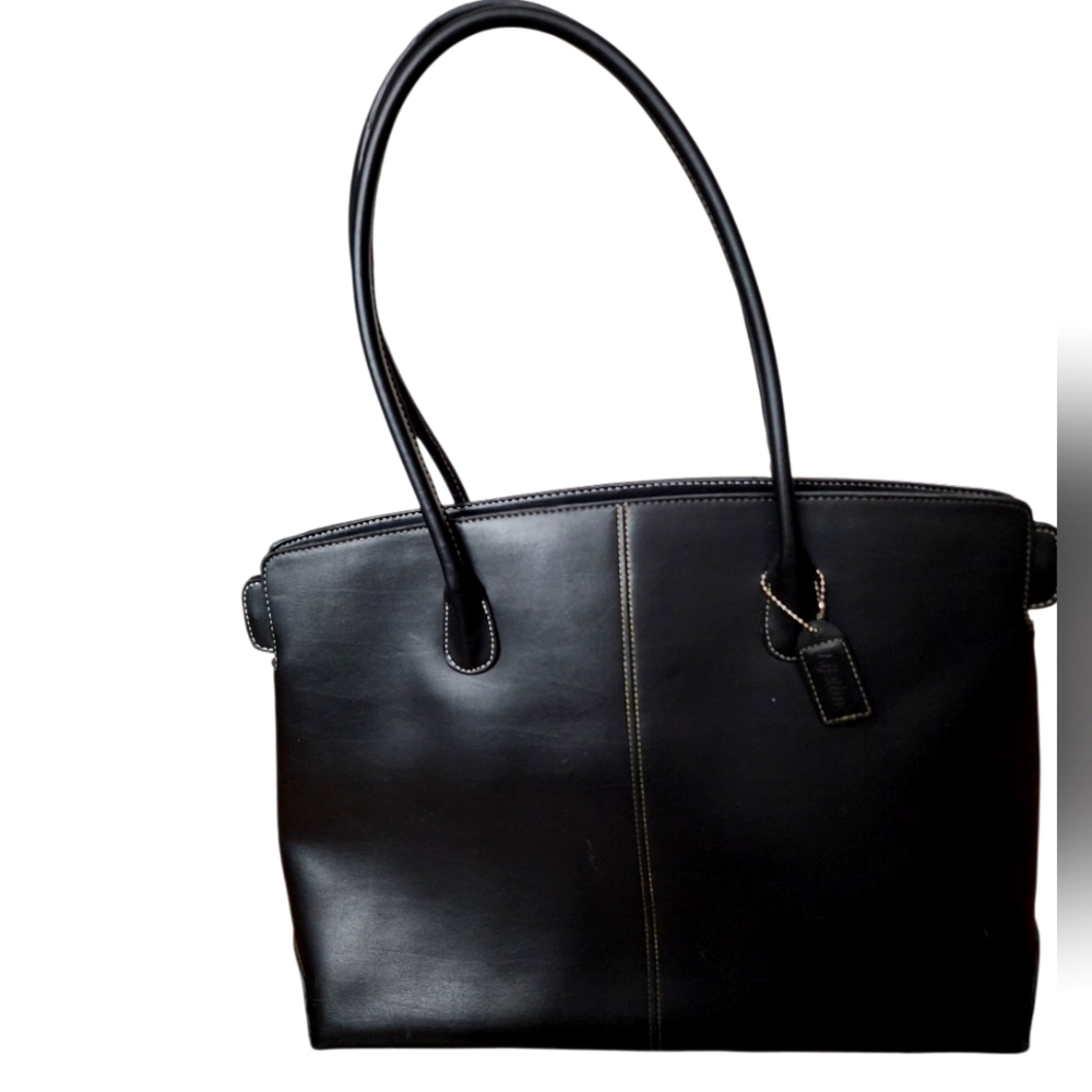 Lifetime Tote Bag Black Leather Tote Bag Good Condition
